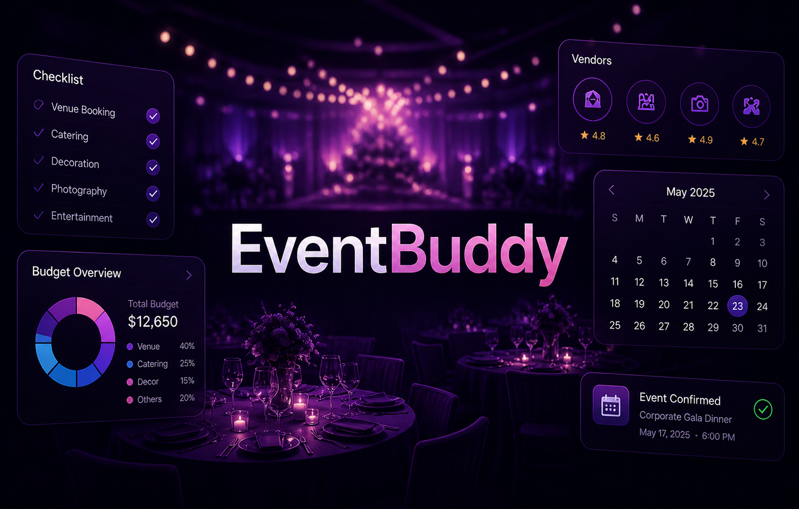 EventBuddy – Smart Event Planning & Vendor Marketplace